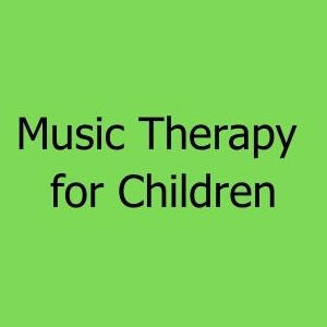 Green square containing the words Music Therapy for Children
